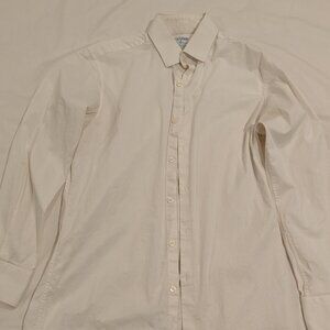 T.M. Lewin Men's Long Sleeve White Dress Shirt 16/ 33 Super Fitted
